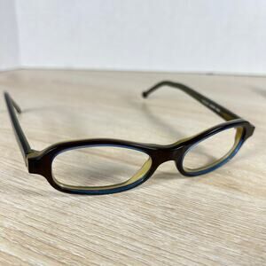 L.A. Eyeworks Zody 202 Eyeglasses Frames Only Brown Blue